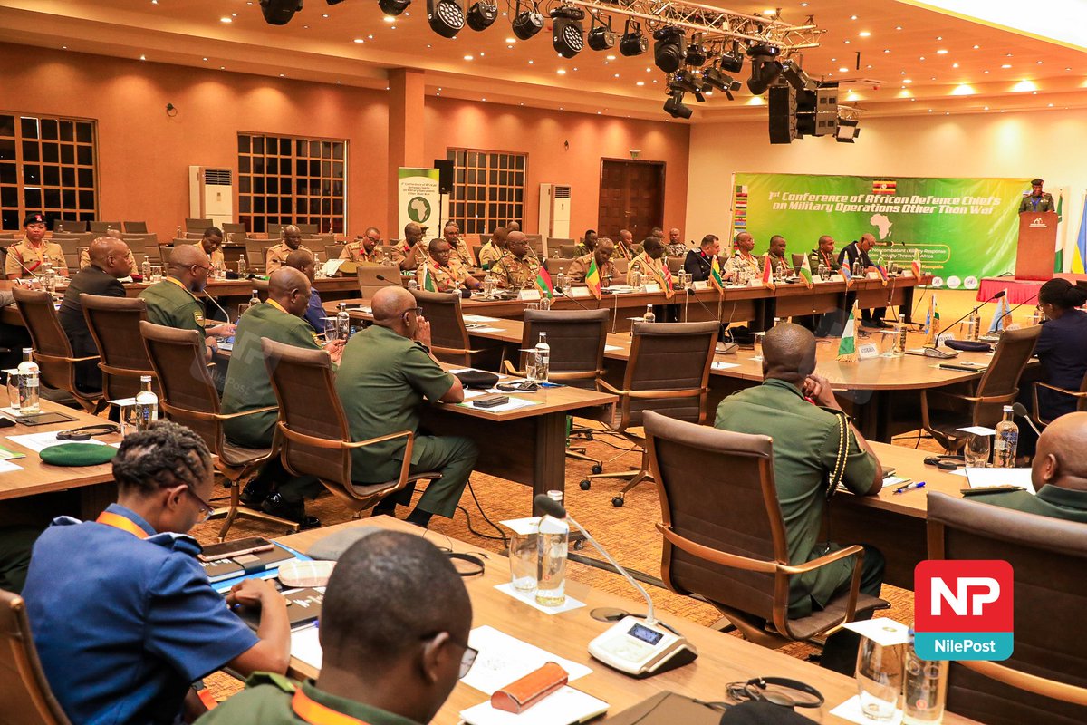francis_isano's tweet photo. The inaugural Conference of Chiefs of Defence Forces on Military Operations Other Than War is currently underway at Speke Resort Munyonyo under the theme, “Strengthening Adaptive Noncombatant Military Response to Emerging Complex Security Threats in Africa.”

#NBSUpdates https://t.co/JKHAxSRA0G