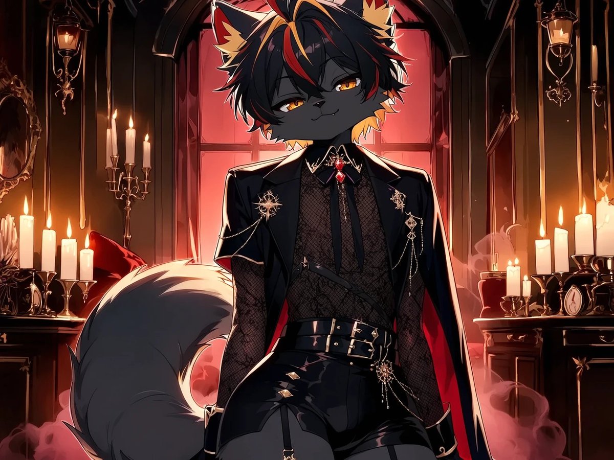 ShadowsLuckyf's tweet photo. Petite séance d’essayage… 🖤🔥

Trois tenues, trois variations gothiques… mais toujours le même Shadôws. 😼

Laquelle vous préférez : 1, 2 ou 3 ? 👀

#ShadowsLucky #Furry #FurryArt #AnthroArt #Gothic #GothicFashion #AIArt https://t.co/nONIWRbnuw