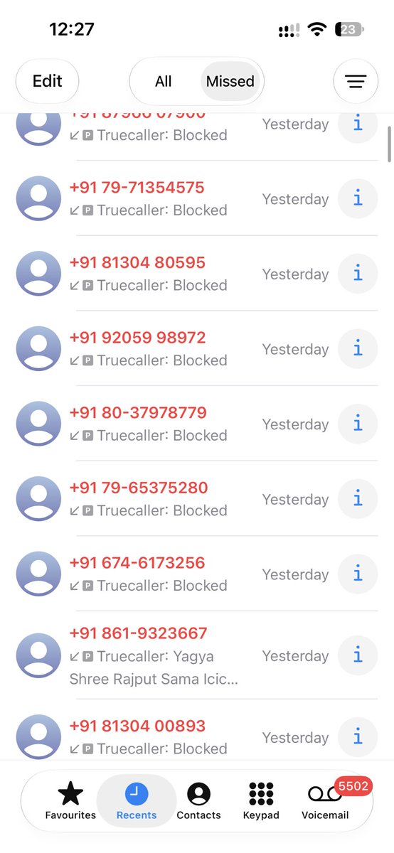 lees2103's tweet photo. @airtelindia @Airtel_Presence i am getting some spam calls after even new spam block in progress , Below is some screenshot of spam calls which was blocked by truecaller request to take necessary fixes https://t.co/7QwDTLa7lS