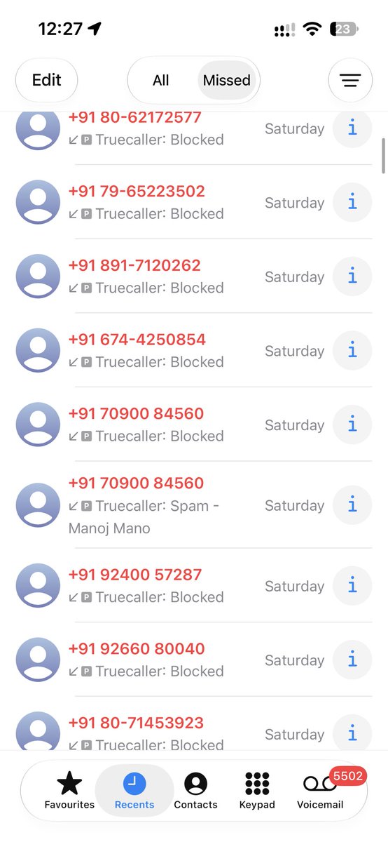 lees2103's tweet photo. @airtelindia @Airtel_Presence i am getting some spam calls after even new spam block in progress , Below is some screenshot of spam calls which was blocked by truecaller request to take necessary fixes https://t.co/7QwDTLa7lS