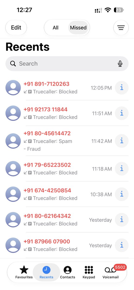 lees2103's tweet photo. @airtelindia @Airtel_Presence i am getting some spam calls after even new spam block in progress , Below is some screenshot of spam calls which was blocked by truecaller request to take necessary fixes https://t.co/7QwDTLa7lS