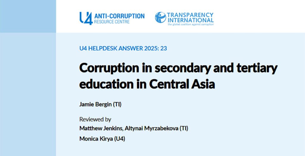OnlineProgres's tweet photo. Corruption in Turkmenistan’s education sector occurs at various levels, from grand, large-scale forms to petty forms, with bribery and extortion being the most common practices. However, other forms of corruption practices in the education sector, such as embezzlement, diversion of budget funds allocated to education, bid rigging, private tutoring, academic fraud, and unfair recruitment and promotion decisions based on favoritism, nepotism, and bribery, are also present in Turkmenistan, as in other Central Asian countries #Turkmenistan https://t.co/Lo59xRugWK