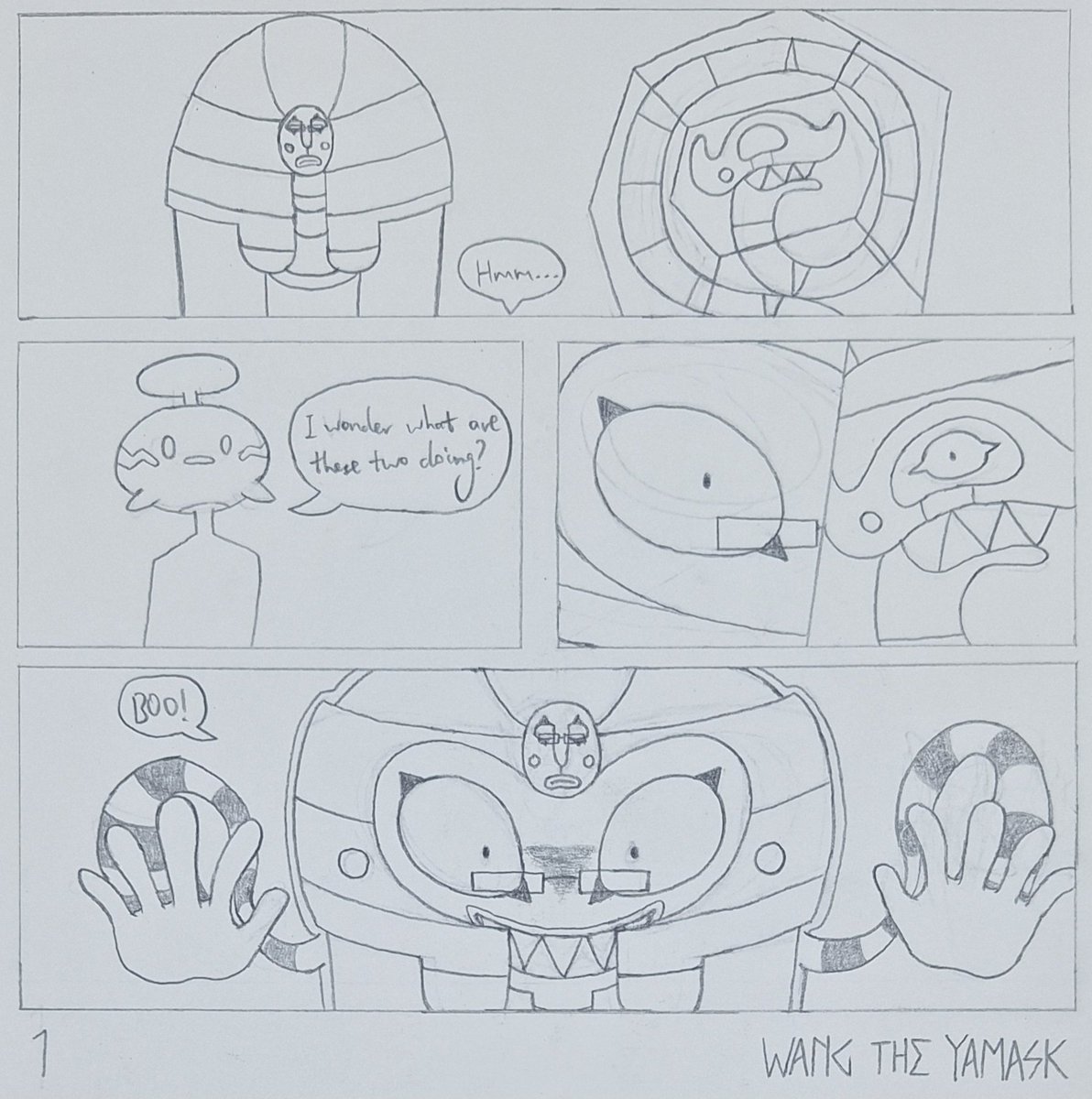 WangTheYamask's tweet photo. October 2026 Short Comic Collection:

4 - Scare

#pokemonfanart #pokemon #ポケモン #cofagrigus #デスカーン #runerigus #デスバーン #chimecho #チリーン https://t.co/IAGEmmWoQz