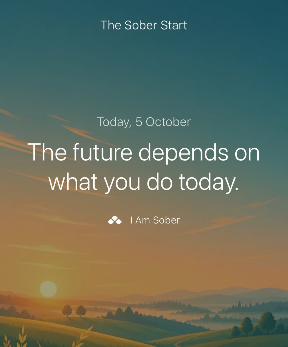 Sober2026's tweet photo. The future depends on what you do today. #iamsober https://t.co/Pmmtt3fbZV
