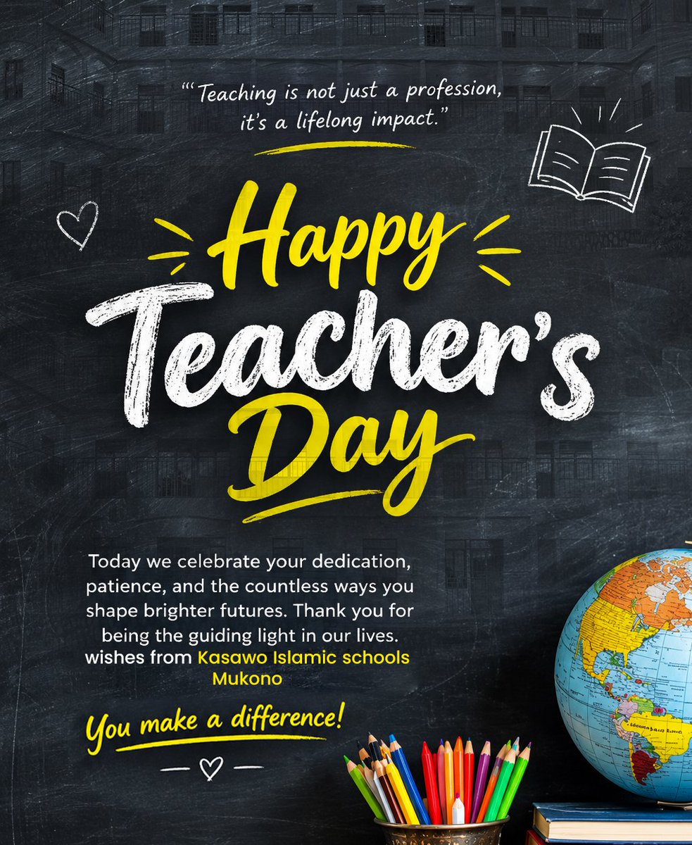 KasawoIslamic's tweet photo. Happy world teacher's day 
#WorldTeachersDay2026
#TeachersUganda https://t.co/kmyg8QmdSx