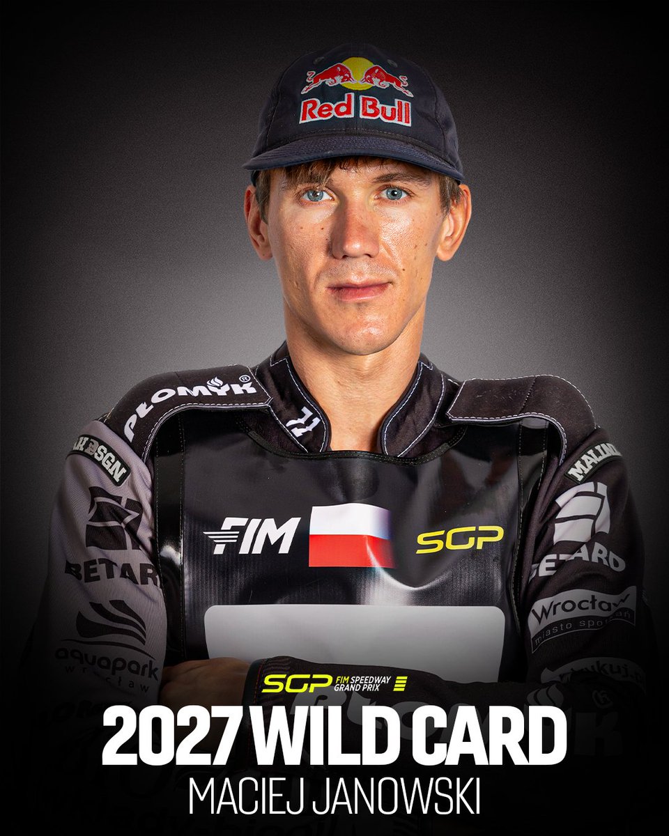 SpeedwayGP's tweet photo. Your first wild card for 2027 is here! 🙌

Welcome back to SGP Maciej Janowski 💫

#SGP https://t.co/fuOtPhQFzH
