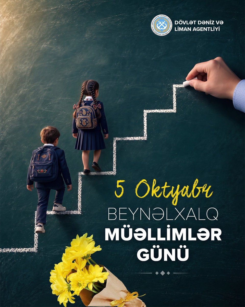MaritimeAz's tweet photo. 5 Oktyabr - #Beynəlxalq Müəllimlər Günüdür.
🌐 Bu əlamətdar gün UNESCO-nun qərarı ilə 1966-cı ildən qeyd edilir.
Gələcək nəslin yetişdirilməsi istiqamətində göstərdikləri fədakar əməyə görə bütün müəllimləri təbrik edir və uğurlar arzulayırıq! 💐
#DDLA #MüəllimlərGünü https://t.co/uGCl1bmFLM