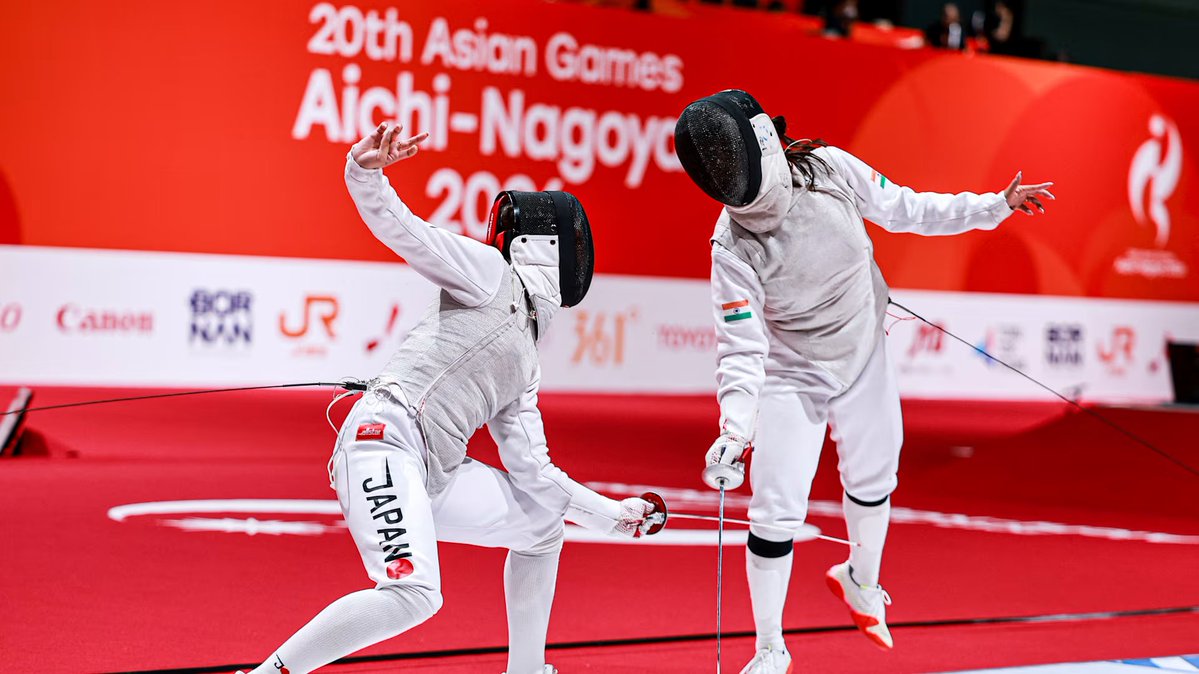 IndiaEnGarde's tweet photo. A tough campaign for 🇮🇳 fencing at the #AsianGames2026.

Despite a historic, record-sized squad of 20 athletes led by Oly Bhavani Devi, Team India leaves with 0 medals after crashing out by the QF.

A stark reality check and a clear call for a complete strategic reset. #FENCING🤺 https://t.co/Q1541TXcVf