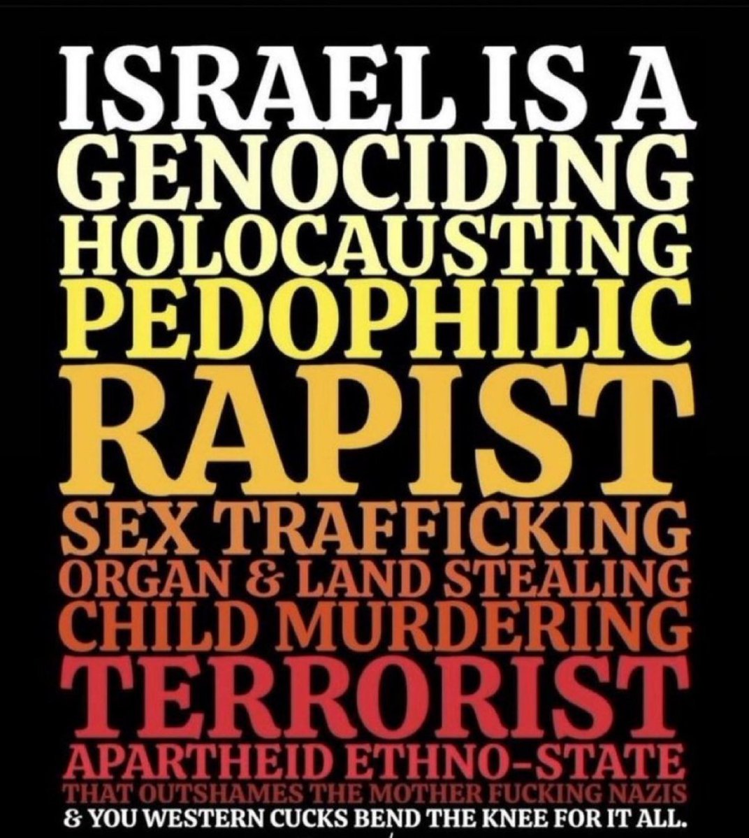 Saba_MA90's tweet photo. @badboy_ds @MelGibsonxvyv Fuck Israel 🖕 https://t.co/kZ3bHbvk5m