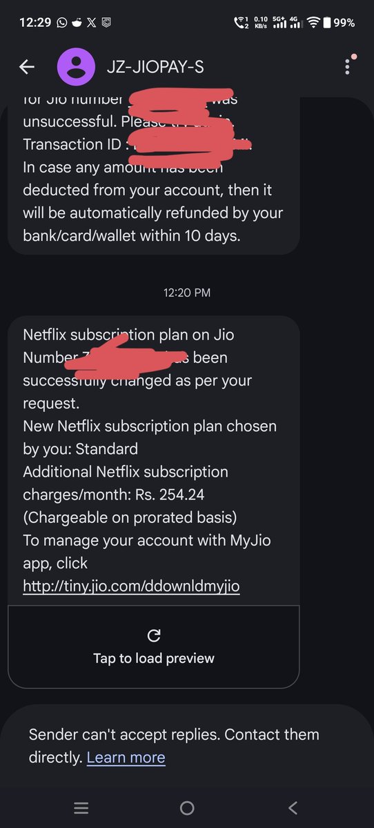 hardikbarot90's tweet photo. @reliancejio without my consent plan changed for Netflix immidietley wants to restore the same as previous. https://t.co/aedf8yzEwR