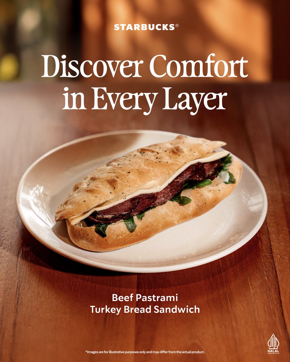 SbuxIndonesia's tweet photo. Saying it right means picking the food that fits your Monday mood ☕️✨

Pilih Beef Pastrami Turkey Bread Sandwich yang cheesy, Chicken Pesto Sourdough Sandwich yang herby dan aromatic, atau Peanut Butter Jelly Mochi Bread buat yang lagi pengen manis chewy. Tinggal pair sama minuman pilihan kamu, and your Monday is good to go 😉

Drop by your nearest store and find your perfect pair today!