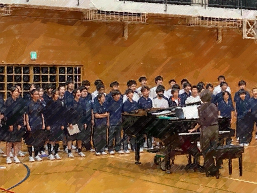 roppongi_jhs's tweet photo. 🎶合唱発表会に向けて、放課後練習開始🎶
今年度のスローガンは、「Beautiful Harmony♫ 弾歌合歩  一音入魂  天歌夢奏」です。
合唱発表会は、六本木中学校三大行事の一つ。 歌声を重ねる中で学年の絆を深めていく大切な行事です😊
限られた時間の中で、心を一つにして最高のハーモニーを✨ https://t.co/ElzGL83I3k