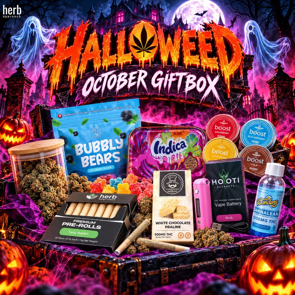 HerbApproach's tweet photo. No tricks, just high treats. Unlock the vault before it vanishes! ๐ป๐จ
The only ghost we want to see this month is the one haunting our snack cabinet at 3 AM. Stock your stash before it disappears into thin air! ๐ซ๐
CODE :
๐ SPOOKY ๐ป TRICK ๐ฌ TREAT๐ฅ HALLOWEED
#Halloweed #StonerHumor #CannabisCommunity #SpookySeason