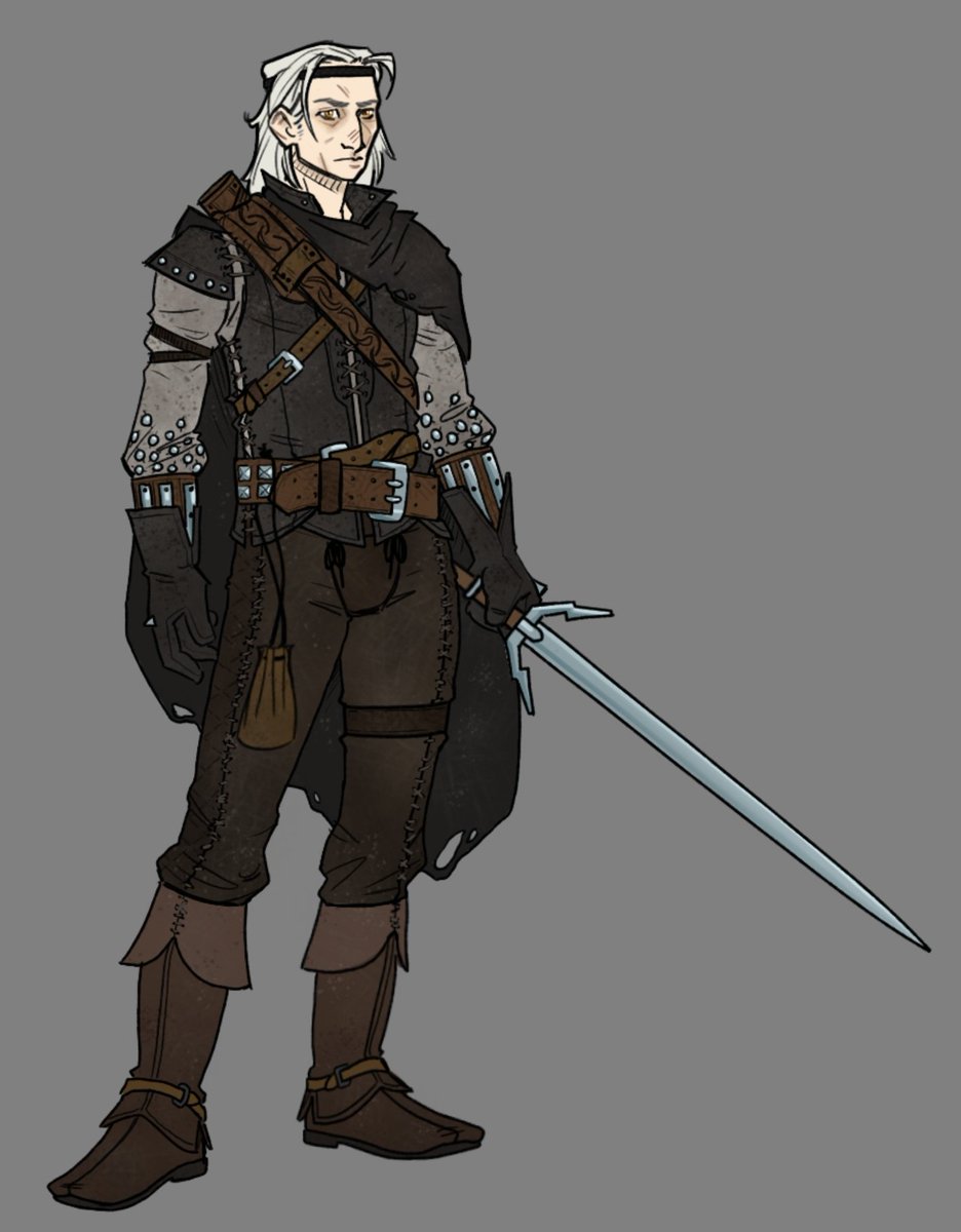 kittischmitti's tweet photo. book Geralt doodle while I listen to the last wish https://t.co/QZojdN7SLO