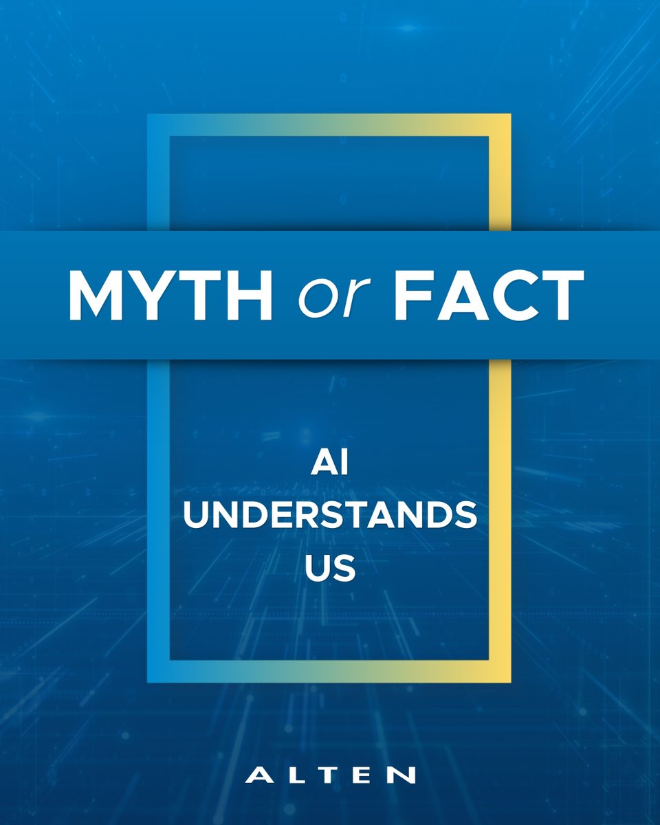 AltenIndia's tweet photo. AI doesn't understand. It predicts. By predicting the next likely word, AI can sound remarkably human, yet still be confidently wrong. At ALTEN, we build AI grounded in verified data, clear guardrails, and human oversight.🔗 https://t.co/NQBLBKOF7Y #AI #ALTEN #ALTENIndia https://t.co/NxojGFFMIp