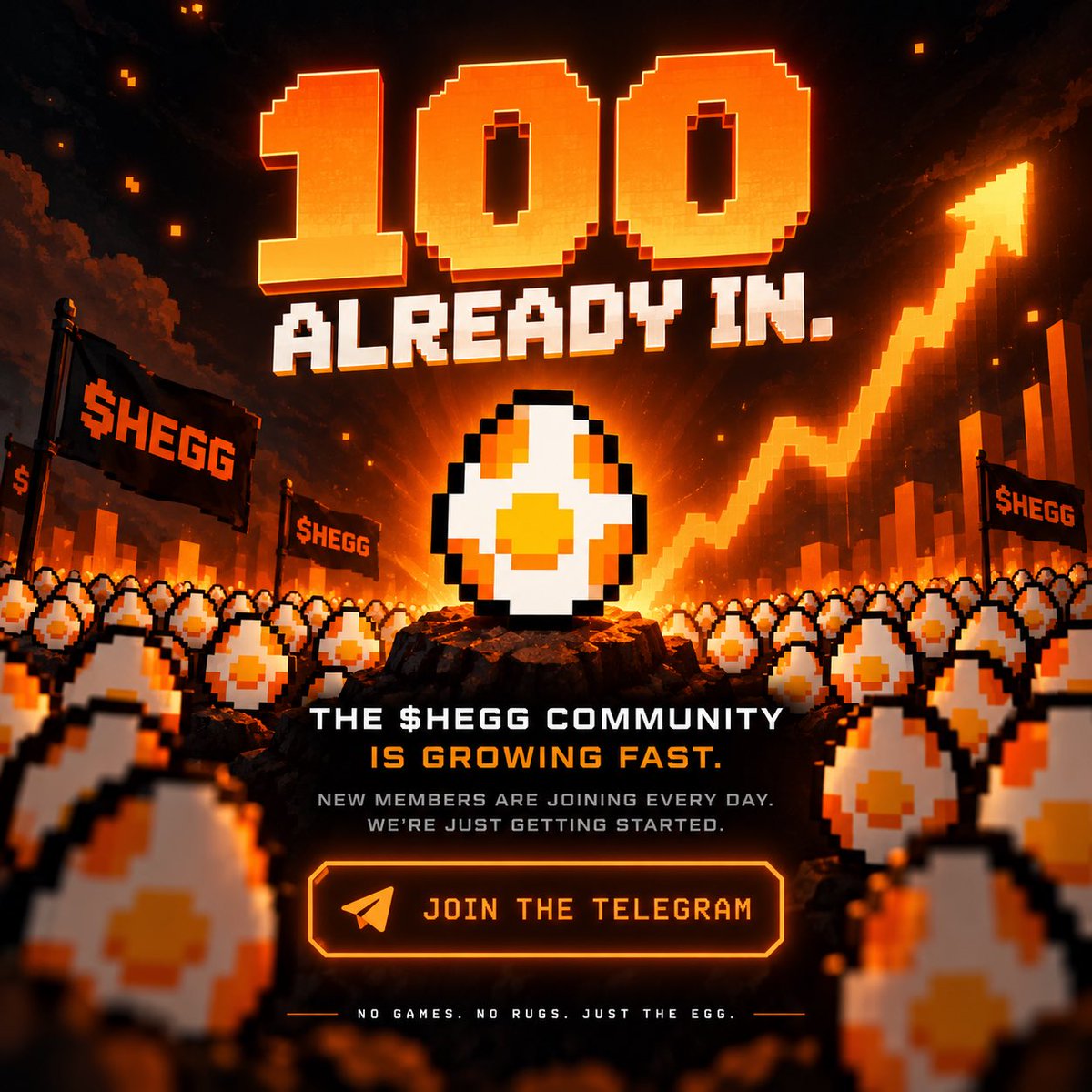 HonestEggSOL's tweet photo. 🥚 100 ARE ALREADY IN. 🔥

The $HEGG community is growing fast — more people are joining every day. 🚀

We’re just getting started.

💬 Join the official Telegram:
https://t.co/dg5MdcHGN6

Come in early and grow with us. 🥚

No games. No rugs. Just the Egg.

#HEGG #Solana https://t.co/SMrjqv1G92