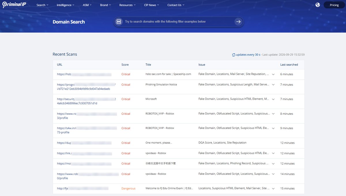 d4rk_intel's tweet photo. Phishing sites hide behind legit-looking domains every day.

@CriminalIP_US  lets you run instant domain analysis to:

- Detect phishing domain
- Check domain creation dates
- Identify registrars
- Flag malicious registrations

One search. Full visibility!

#Criminal_IP #OSINT https://t.co/vO6Zy5NFQy