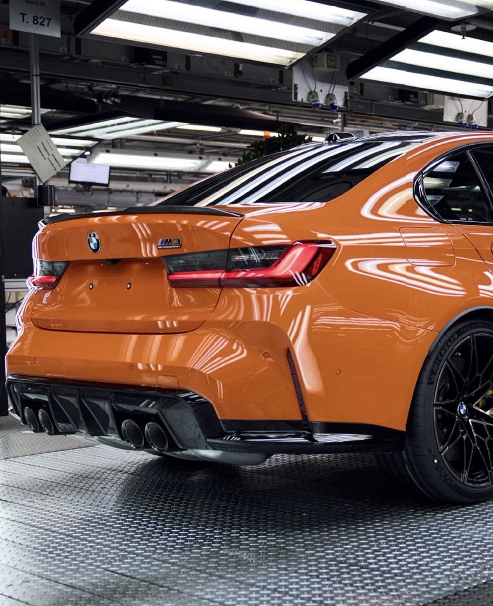OtsileJK's tweet photo. BMW M has reached a major milestone, celebrating the production of its one-millionth M vehicle - a G80 BMW M3 Competition finished in BMW Individual Fire Orange III. https://t.co/jPpjvRpE8O