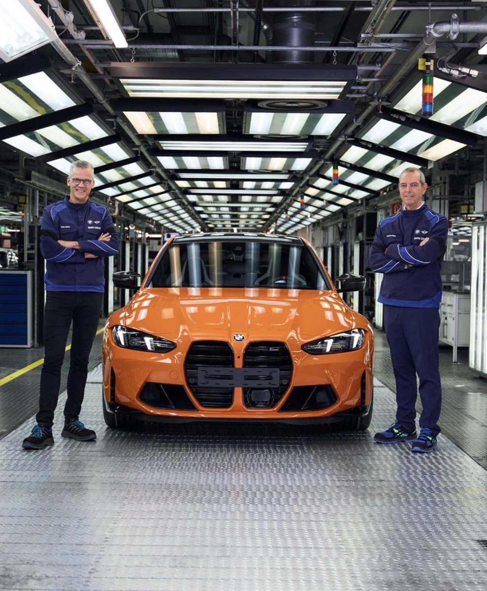 OtsileJK's tweet photo. BMW M has reached a major milestone, celebrating the production of its one-millionth M vehicle - a G80 BMW M3 Competition finished in BMW Individual Fire Orange III. https://t.co/jPpjvRpE8O