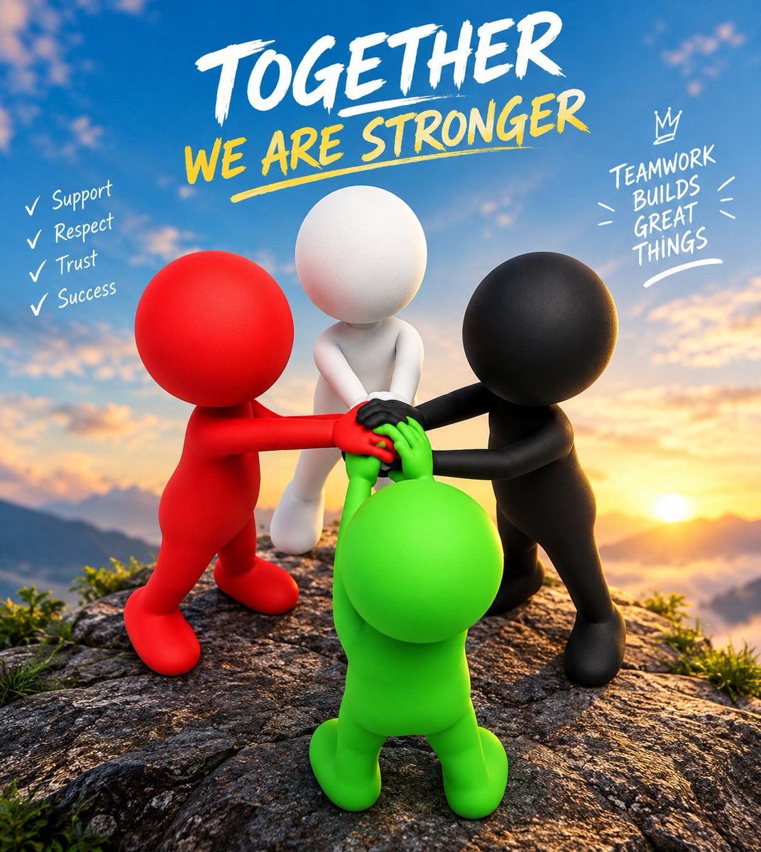 EtherNinja06's tweet photo. 🤝✨ Together, We Are Stronger! 💪🔥
Support 🤝 Respect ❤️ Trust 🫶 Success 🏆
When we stand together, nothing can stop us! 🚀🌍 https://t.co/WbiJ8YHWqm