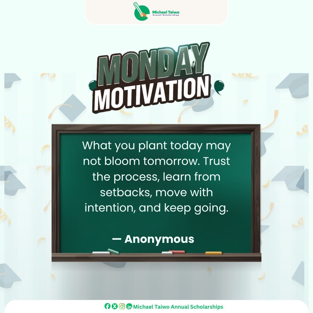 MtScholarships's tweet photo. What if the work you're doing today is already changing your future, even if you can't see the results yet?

What you plant today may not bloom tomorrow.

Some seasons are for planting. Others are for learning, refining, and staying the course.

Trust the process. Learn from setbacks. Keep moving forward.

Not every effort produces an immediate result. But that doesn't make the effort wasted.

Keep planting. Your results may simply be taking longer to arrive.
