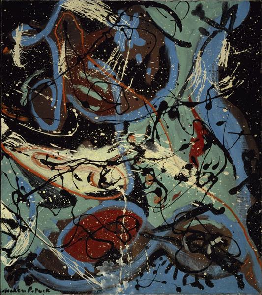 Carl_Kruse's tweet photo. Composition with Pouring II (1943) by Jackson Pollock https://t.co/G6OMQgKD1D