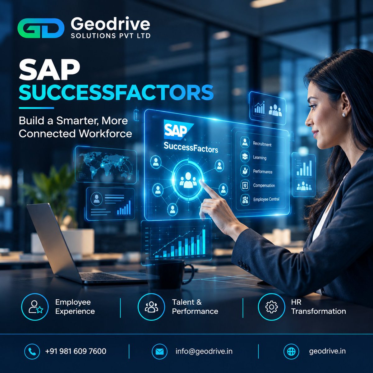 GeodriveS's tweet photo. Is your HR technology ready for the future of work?
Geodrive helps businesses turn SAP SuccessFactors into a smarter HR transformation journey.
π +91 981 609 7600
π https://t.co/wegbQtb452
#SAPSuccessFactors #SAP #HRTransformation #CHRO #DigitalHR #GeodriveSolutions https://t.co/WQVMaO2T0h