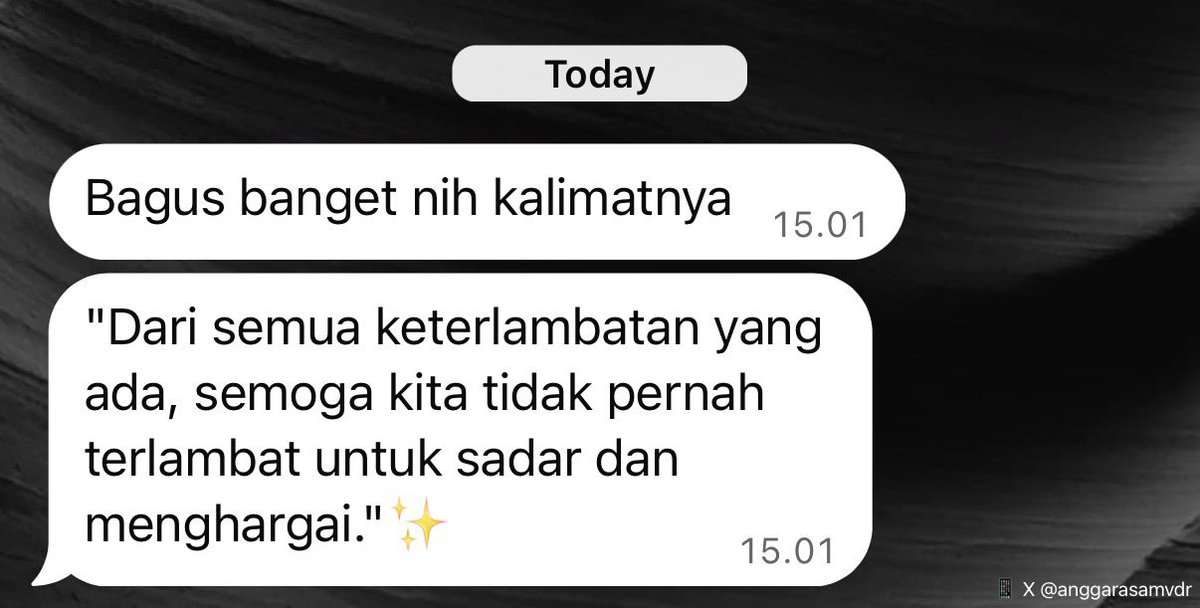 anggarasamvdr's tweet photo. Soalnya kalo terlambat sadar dan menghargai menyesalnya ga kira-kira sampe kapan🙏 https://t.co/gIwBFB4jhp