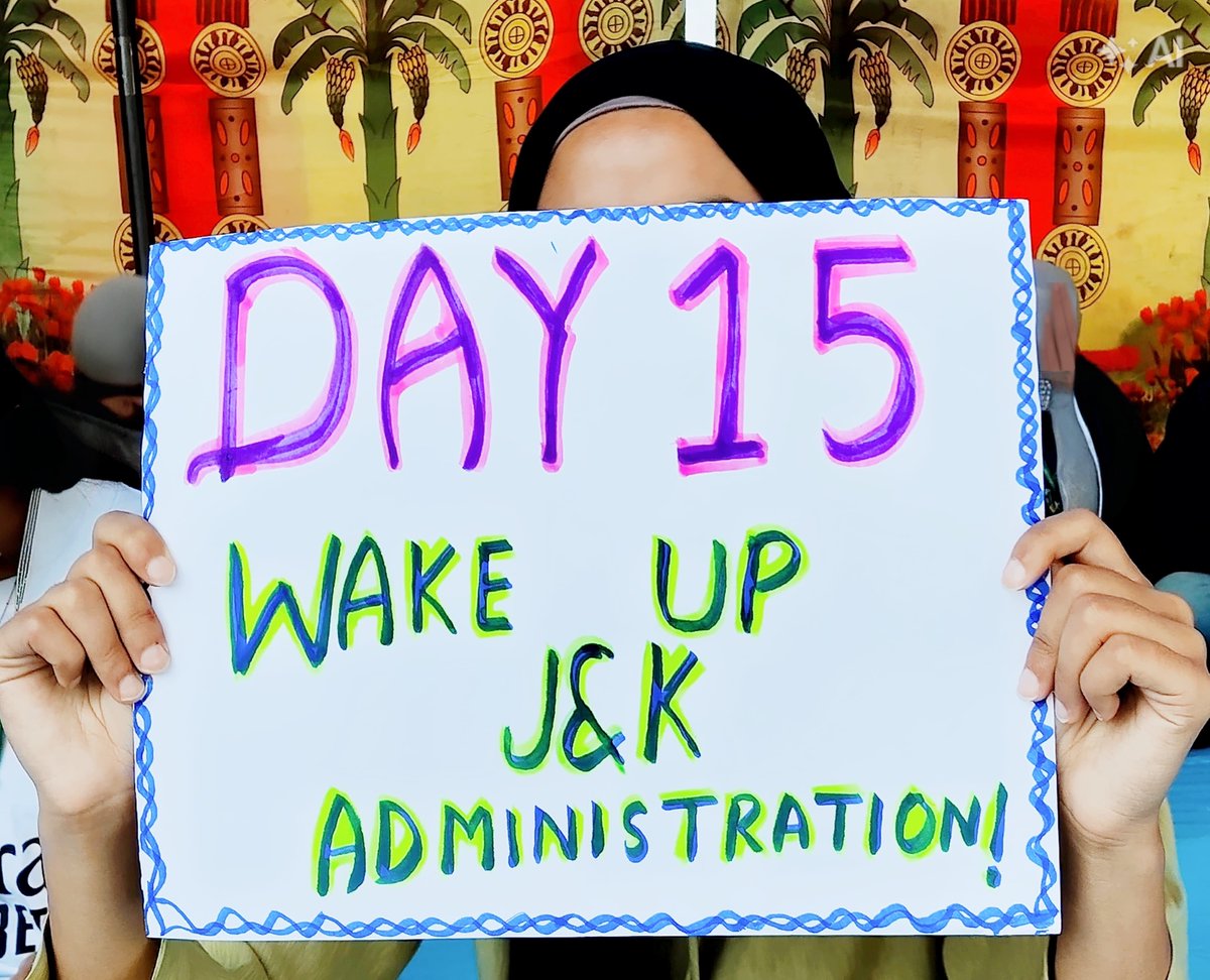 JKFSA_'s tweet photo. DAY 15 | DAY 7 OF CHAIN HUNGER STRIKE

We may be tired, but our purpose remains clear. Silence may prolong the struggle, but it cannot weaken our resolve. 

@RahulGandhi @OmarAbdullah @dcganderbal @PCCFANDHOFF_JK @sakinaitoo @JatinKishore7 @JavedRanaa @Sunil_SharmaBJP @ANI @GreaterKashmir @RisingKashmir @GulistanNewsTV @Gbl_Police @javeddar786 @abhijeet_dipke

#Day15 #ChainHungerStrike #JantarManta #ForestryStudents #ForesterRecruitment