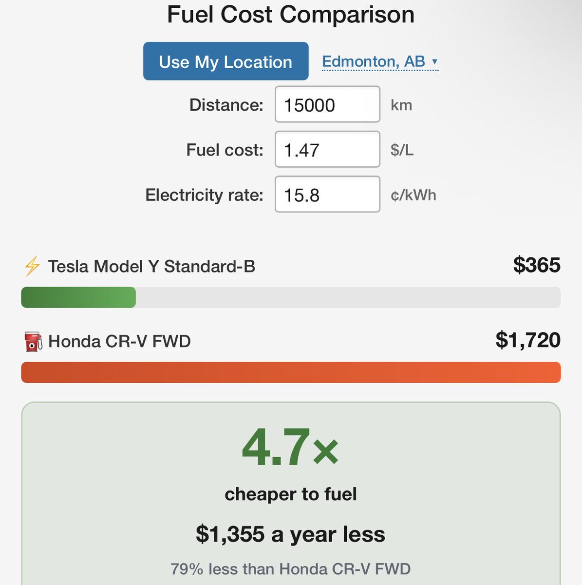 PluginAlberta's tweet photo. @ABDanielleSmith @GasBuddy You're Welcome Albertans! EVs now stand alone paying for our road maintenance through the $200/yr registration tax we pay 😉.
Even factoring that in, it is still way cheaper to operate an EV compared to an ICE. 

If you haven't yet, take one for a test drive. https://t.co/KnwzXV8Q4E