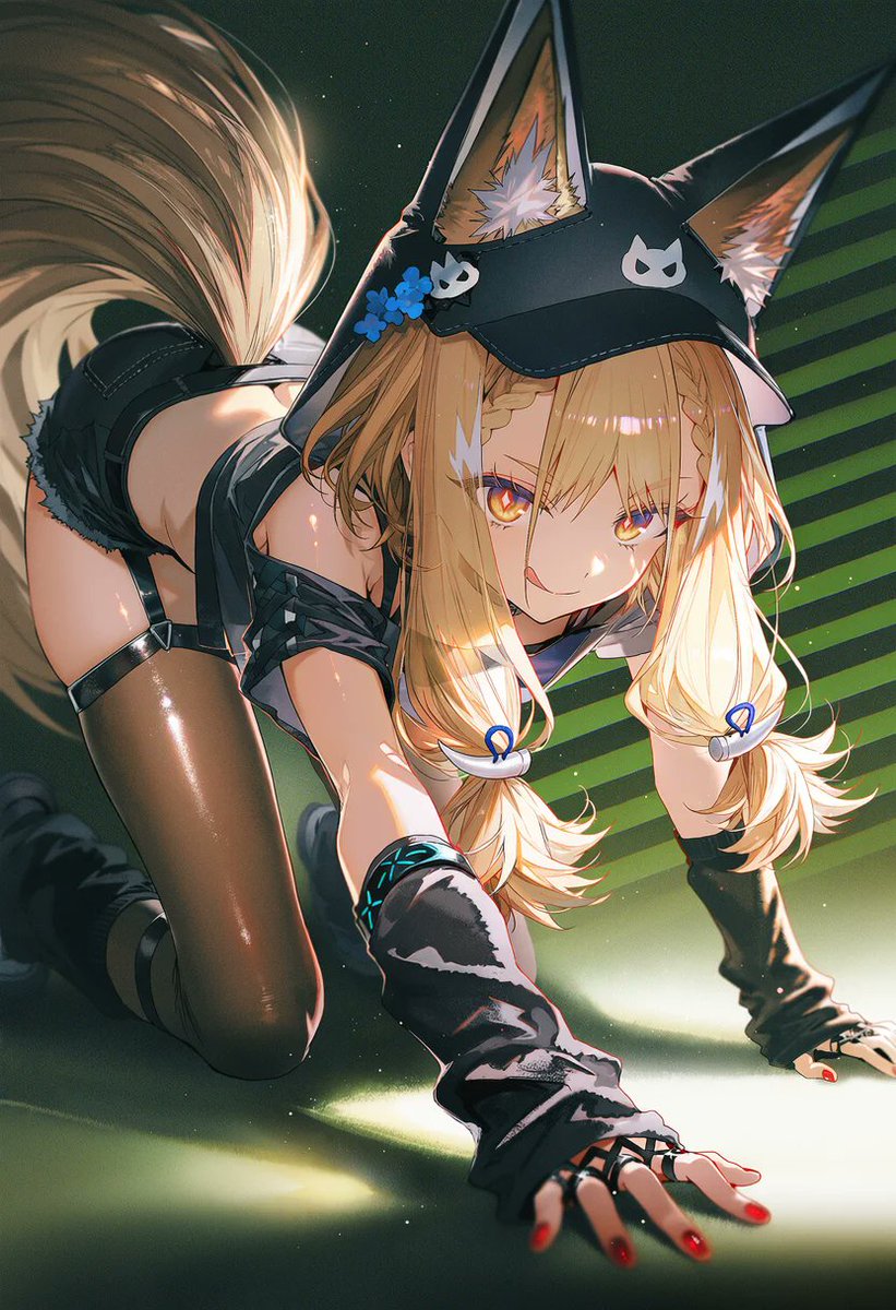 okuchi_d_AIpic's tweet photo. 「管理人……アタシ、やれます！」

―――― 帝江号《物資保管エリア》
　　―――― 四つん這いレース最強決定戦にて

ロッシ / Rossi / 洛茜
#AIart #AIイラスト #ArknightsEndfield https://t.co/4MgR57QKIr
