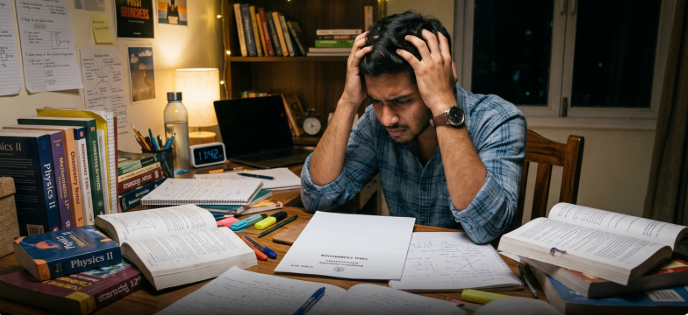 eklavyaai's tweet photo. Studying harder is not always the answer.
For Karnataka Board students, too much pressure, scattered resources, and last-minute preparation can make learning overwhelming.
https://t.co/09QS0b3zsZ
#Eklavya #KarnatakaBoard #ExamPreparation #StudentLearnin https://t.co/S0lNjAP0tB