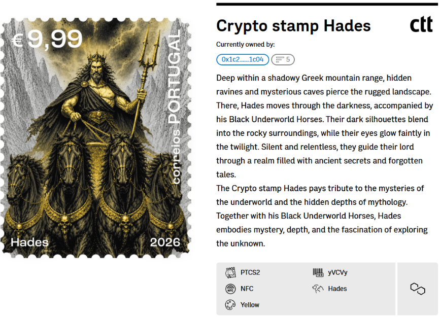 Bartori4's tweet photo. Huge congrats to @pzkfpl  Honorary Member @lctl92  for snagging a rara avis palindrome (yVCVy) in the Hades collection! 🔥 It’s one of only three available in the entire set.

Check the code[1] calculator here: https://t.co/HywR9TeunK
#CryptoStamp #philately  #NFT #Web3‌‌ https://t.co/W30doGYfeQ