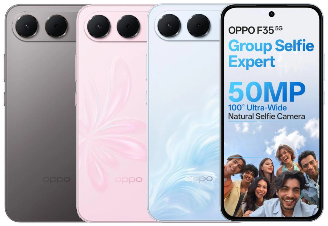 FoneArena's tweet photo. OPPO F35 with 6.57″ FHD+ 120Hz AMOLED display, 50MP ultra-wide front camera, IP69K ratings, 8000mAh battery launched in India https://t.co/rlmBN26vR3 #OPPOF35 https://t.co/Quhm8F6zXf