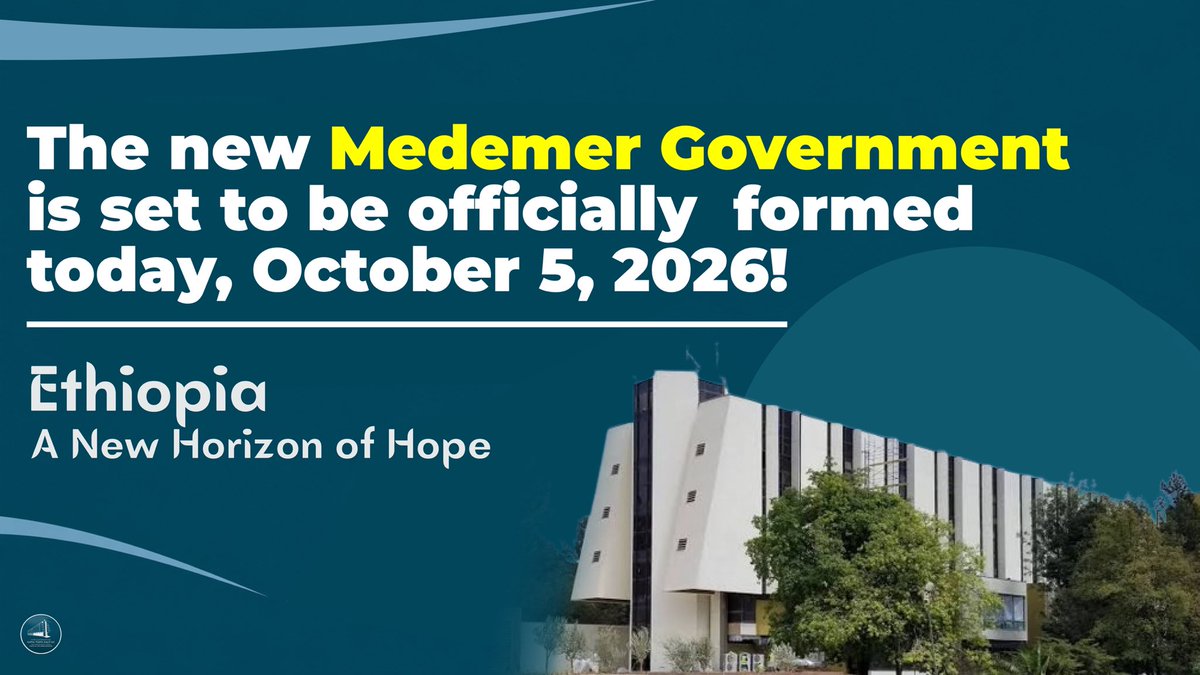 fanatelevision's tweet photo. Following the successful 7th General Election held on June 1, 2026, #Ethiopia is set to officially form the new Medemer Government today, October 5, 2026!
Ethiopia: A New Horizon of Hope
#Ethiopia #NewTrajectory #DemocracyBuilding https://t.co/ov4m8KriXD