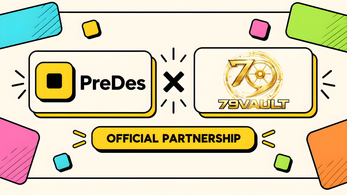 PreDesExchange's tweet photo. 🤝 PreDes × 79thVAULT - Official Partnership

We’re excited to announce our new partnership with @79thVault 🚀

This collaboration brings two growing communities together as we continue to expand the PreDes ecosystem and create more opportunities for our users.
More updates and exciting developments are coming soon. 🔥

Building together. Growing together.
