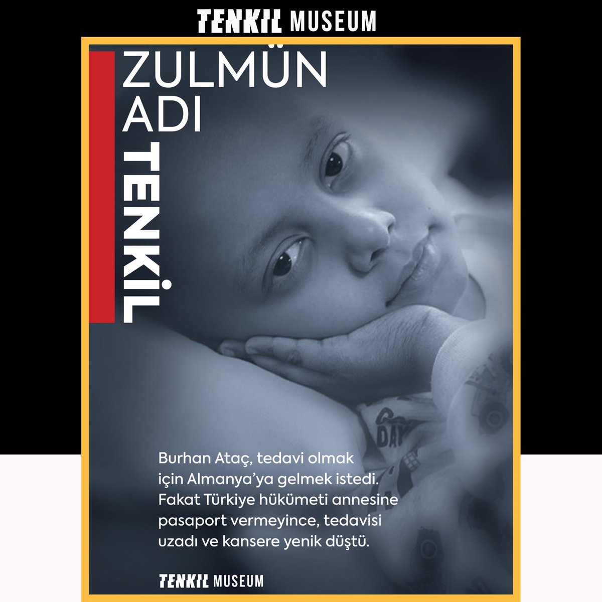 MuseumTenkil's tweet photo. ZULMÜN ADI: TENKİL

Biri profesördü, diğeri çocuk. Yolları Almanya’da kesişti. Ne iltica, ne turistik bir gezi, ne de bilimsel bir araştırmaydı Almanya’ya gelişlerinin sebebi. İkisi de ağır kanser hastasıydı. https://t.co/v6wkjNIEcE