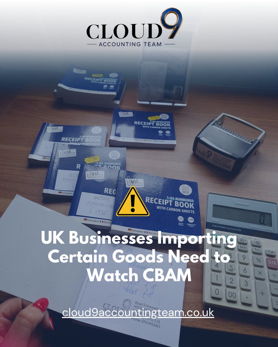 c9b_fife's tweet photo. If your business imports certain goods into the UK, Carbon Border Adjustment Mechanism (CBAM) is something to put on your radar.

HMRC says additional guidance is being developed, with webinars planned for October 2026. https://t.co/nokxoVvThX