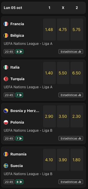 ToroDoradoPicks's tweet photo. 4 partidos, 1 objetivo: un x104 y destrozar a bet. 🤝

🇫🇷 Francia - Bélgica 🇧🇪
🇮🇹 Italia - Turquía 🇹🇷
🇧🇦 Bosnia y Herzegovina - Polonia 🇵🇱
🇷🇴 Rumanía - Suecia 🇸🇪 https://t.co/e37Jo4yImB