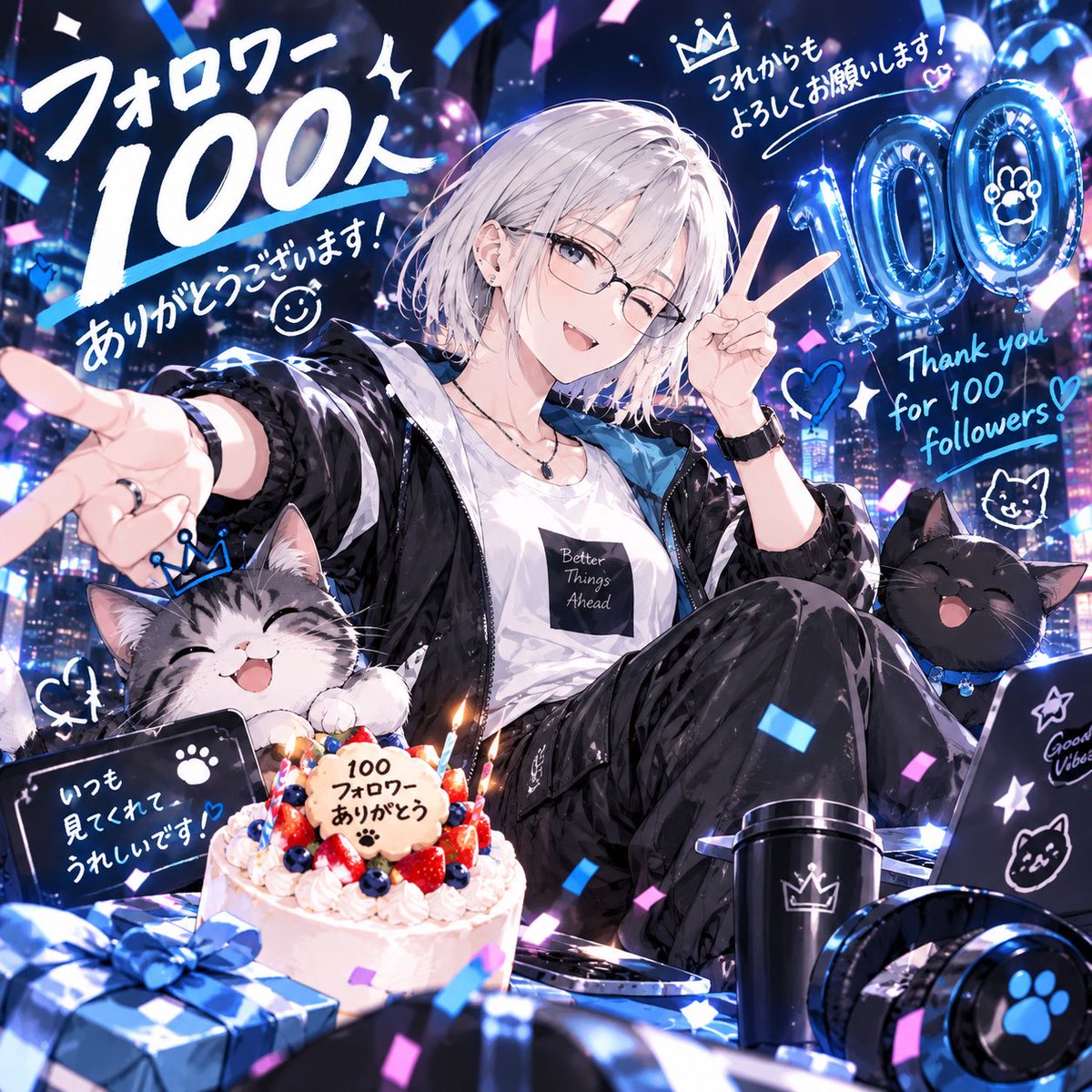 pyii0417's tweet photo. フォロワー100人達成しました✨
皆さんありがとうございます！
これからも頑張りますので応援よろしくお願いします🙇 https://t.co/tigoUUQkzj