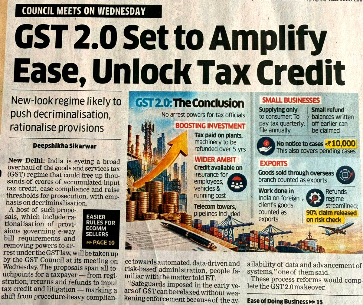 ideep_in's tweet photo. GST 2.0- Now, Game Changer for Businesses!

GST ITC now available on vehicle purchases, running costs, and insurance for employees. https://t.co/xIr9V8uVIo
