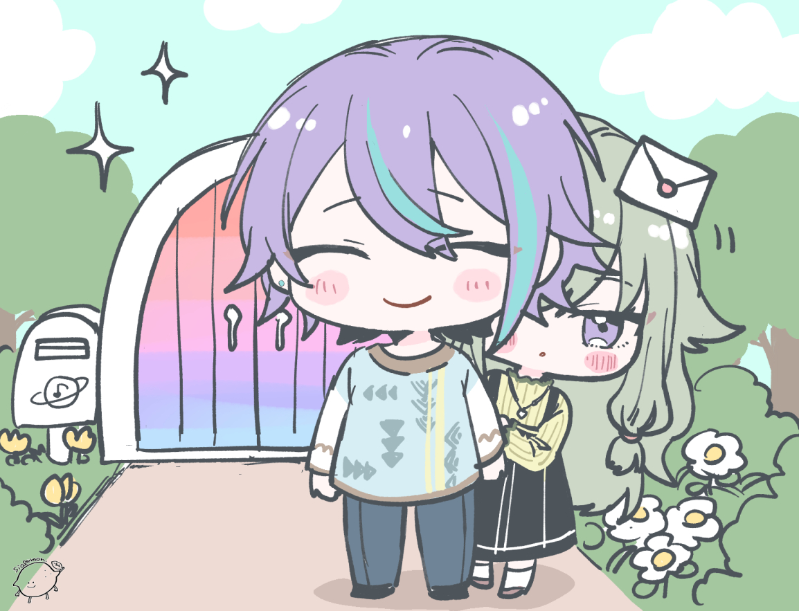 siolemon17's tweet photo. 虹色のゲートに変えたら、招待状ねねちゃんが早速幼なじ��同伴してきててかわいかった😊 https://t.co/8xwyj6v2gT