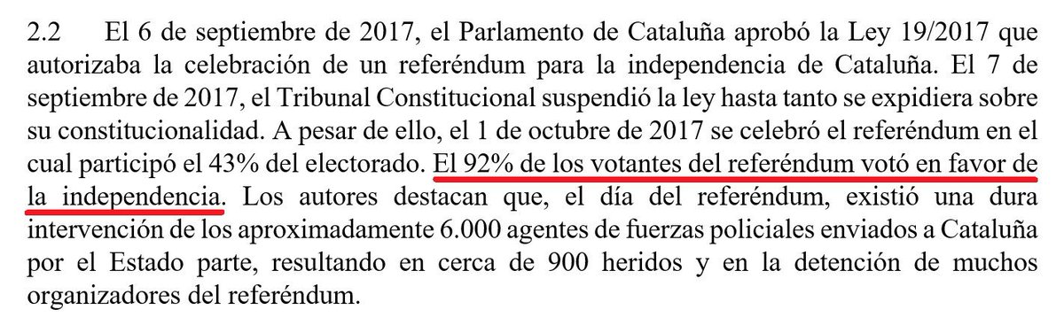 tonistrubellt's tweet photo. Missatge a tots els espanyols: estareu molt cofois dins el vostre supremacisme secular. Però sapigueu que l'ONU ha certificat ben clarament, tot legitiman-li, que Catalunya va celebrar un Referèndum d'independència i que va guanyar clarament. Au, reflexioneu! https://t.co/jOEkVL96hk