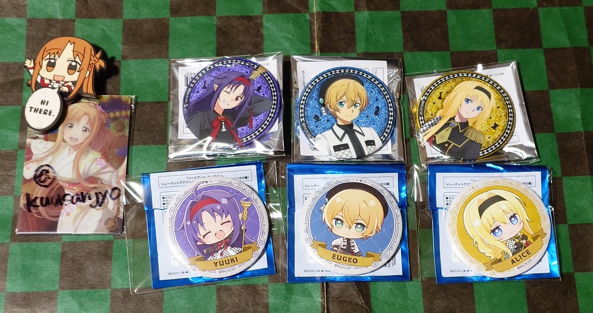 kuusanjyo's tweet photo. 【交換希望】SAO アニメガ×ソフマップ 缶バッジチェスコレクション フォトカード ディフォルメ缶バッジ 購入特典ポストカード
譲→ユウキ・ユージオ・アリス
求→同種のアスナ
郵送交換希望。大変難しいと思いますがよろしくお願いいたします。#SAO https://t.co/fWHq12TPvi