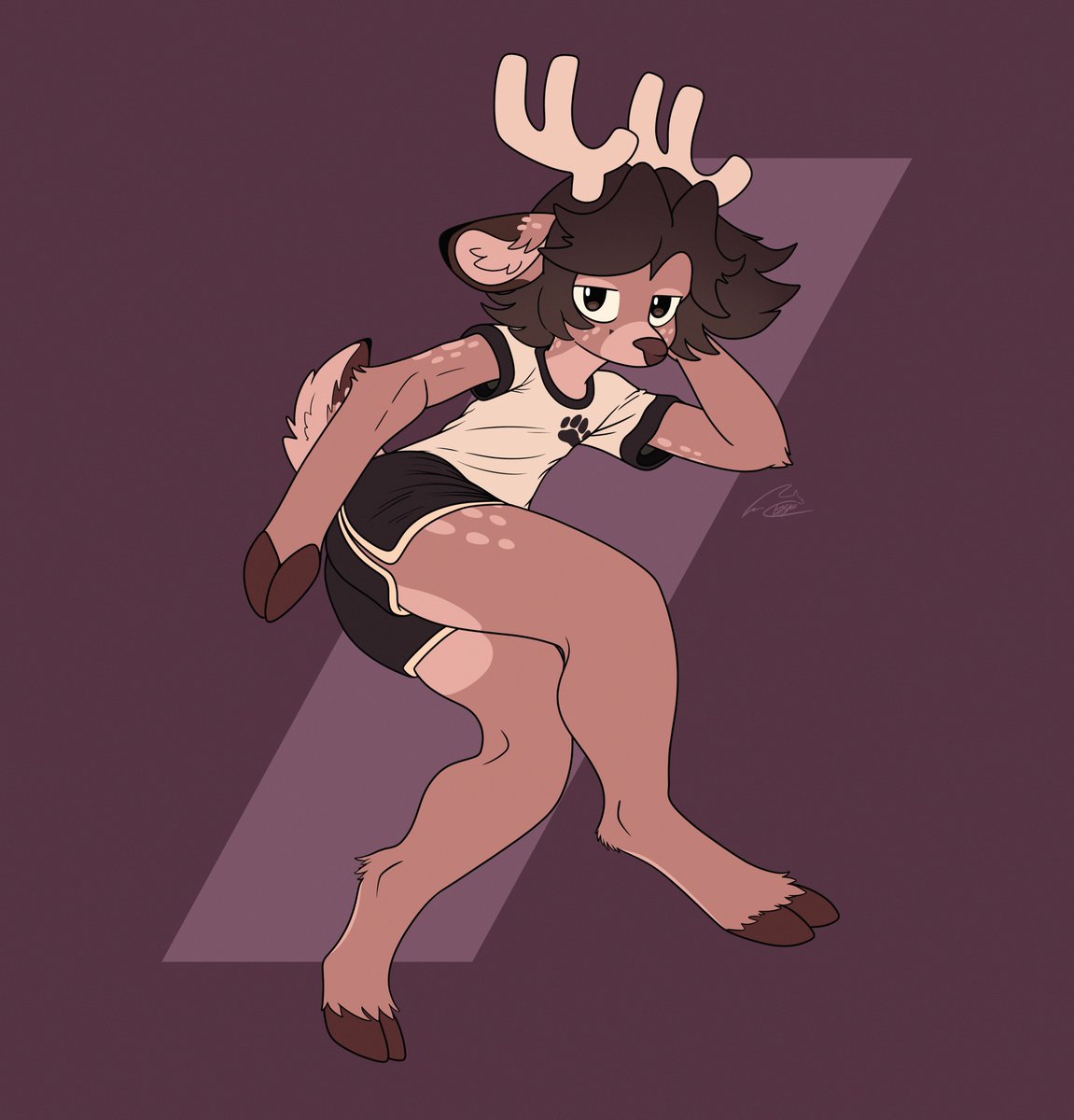 FiredrakeRyunn's tweet photo. Keepin' them hooves barkin' 🦌
(ft. @jayrnski’s boydeer)

#furry #furryart #furryartwork https://t.co/s7q6Ha14ET
