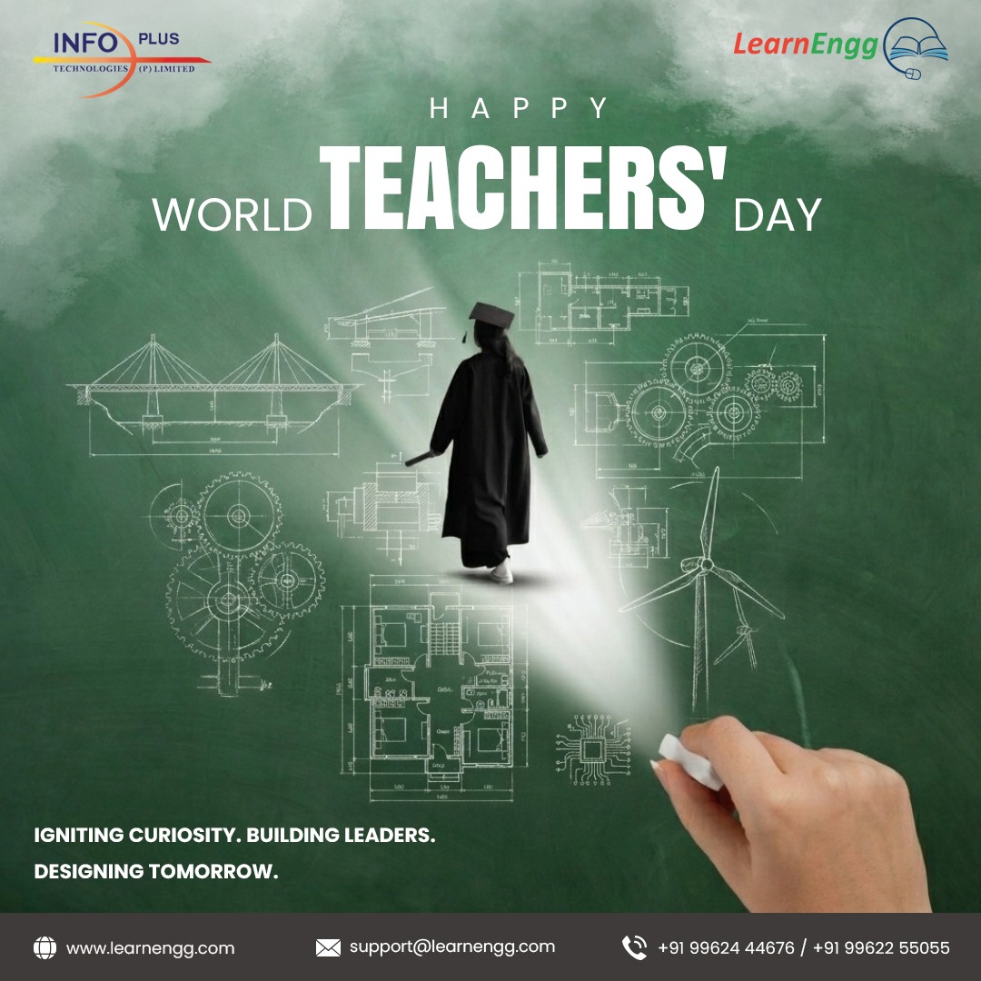 LearnEnggCom's tweet photo. Happy World Teachers' Day! 🎉
We honor the passion, patience, and dedication of educators who guide every learner forward.

#WorldTeachersDay #HappyTeachersDay #Teachers #Education #Learning #Educators #InfoplusTechnologies #Gratitude https://t.co/PhYwhCVtRW