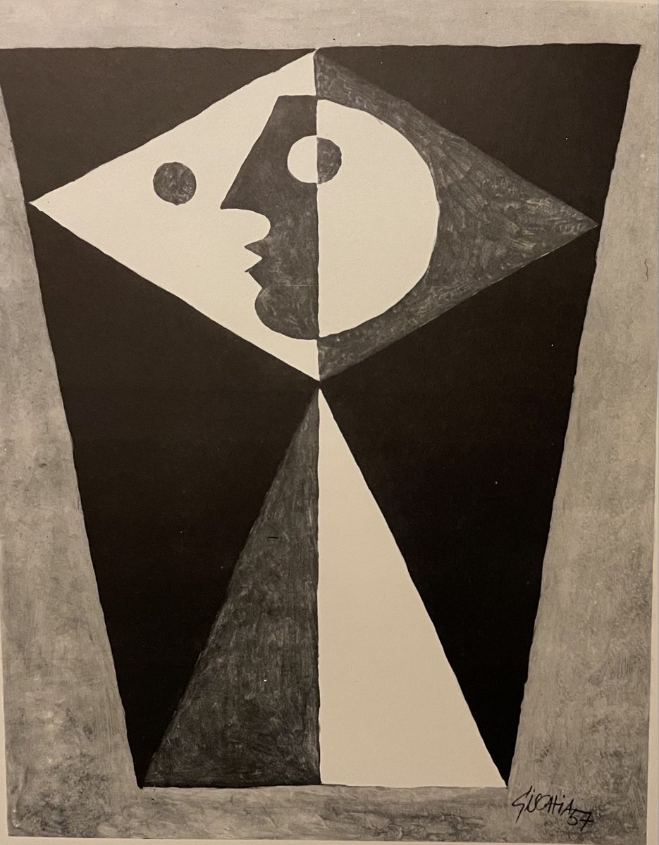 FrankMalfitano's tweet photo. PAINTING OF THE DAY: FACE, 1957 by #LeonGischia #painting #artwork #FrenchArtist #modernart #1950s #CharcoalArt https://t.co/KDhQYV60NY