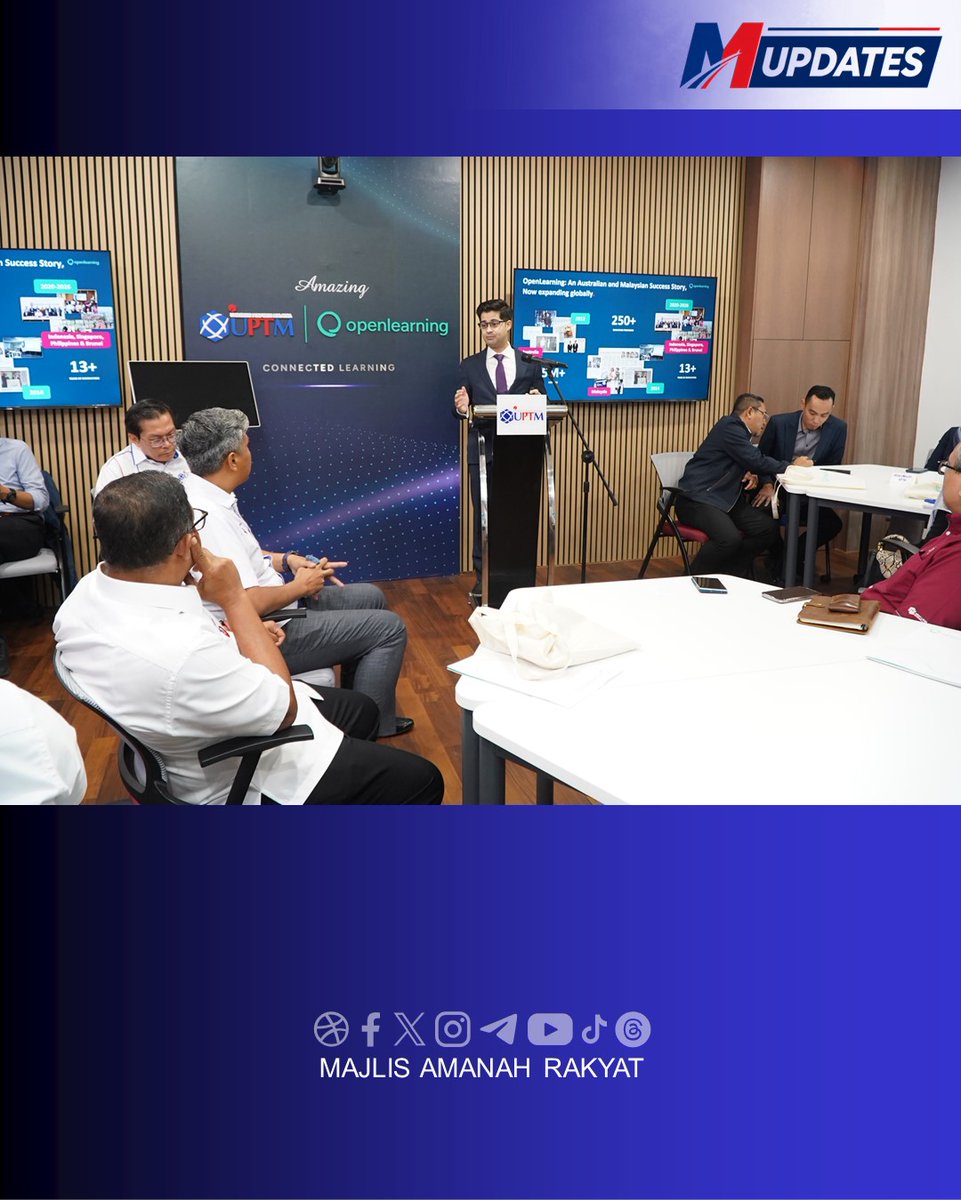 maragov's tweet photo. UPTM DAN OPENLEARNING PERKASA PEMBELAJARAN DIGITAL

KUALA LUMPUR, 5 Oktober 2026 – Pembelajaran digital terus berkembang daripada medium penyampaian ilmu kepada ekosistem yang mampu mempersiapkan pelajar dengan kemahiran dan kesiapsiagaan untuk melangkah ke alam pekerjaan.

Disempurnakan oleh YBhg. Encik Zahari Aziz, Timbalan Ketua Pengarah (Pendidikan) MARA merangkap Ahli Lembaga Pengarah KPTMSB, Majlis Pelancaran Modul Employability Advantage OpenLearning Learning Management System (LMS) dan Platform OpenLearning UPTM Academy serta Sesi Jalinan Kerjasama Strategik MARA menjadi platform memperkukuh kerjasama antara MARA, Universiti Poly-Tech Malaysia (UPTM) dan OpenLearning. Penganjuran ini turut membuka ruang penerokaan teknologi pembelajaran yang berpotensi meningkatkan pengalaman pendidikan dan kebolehpasaran pelajar dalam ekosistem pendidikan MARA.

Employability Advantage merupakan modul baharu dalam OpenLearning LMS yang direka khusus untuk meningkatkan kebolehpasaran serta kesiapsiagaan pelajar menghadapi alam pekerjaan. UPTM merupakan antara institusi pendidikan terawal yang akan mengguna pakai modul berkenaan, sekali gus memperluas peranan platform pembelajaran digital daripada menyokong proses pengajaran dan pembelajaran kepada pembangunan kesiapsiagaan kerjaya.

Kerjasama UPTM dan OpenLearning telah bermula sejak Mac 2026 menerusi penggunaan OpenLearning LMS yang menyokong proses pengajaran dan pembelajaran kira-kira 8,000 pelajar UPTM. Platform sama turut dimanfaatkan menerusi UPTM Academy untuk menawarkan dan mempromosikan kursus 𝘮𝘪𝘤𝘳𝘰-𝘤𝘳𝘦𝘥𝘦𝘯𝘵𝘪𝘢𝘭.

Melangkah ke hadapan, kerjasama ini membuka ruang kepada penerokaan penggunaan OpenLearning LMS dalam rangkaian institusi pendidikan MARA, khususnya Maktab Rendah Sains MARA (MRSM) dan sektor Pendidikan dan Latihan Teknikal dan Vokasional (TVET) MARA.

Melalui penerokaan ini, MARA terus memperkukuh ekosistem pendidikan yang bukan sahaja memanfaatkan teknologi dalam pembelajaran, malah membina generasi berkemahiran, berdaya saing dan lebih bersedia mendepani perubahan dunia pekerjaan.

#WeAreGenMARA #MerakyatkanMARA #AkuKasihMalaysia #HidupBiarBerjasa #MalaysiaMadani #UnifiedEntity #60TahunMARA #MenjunjungAmanah