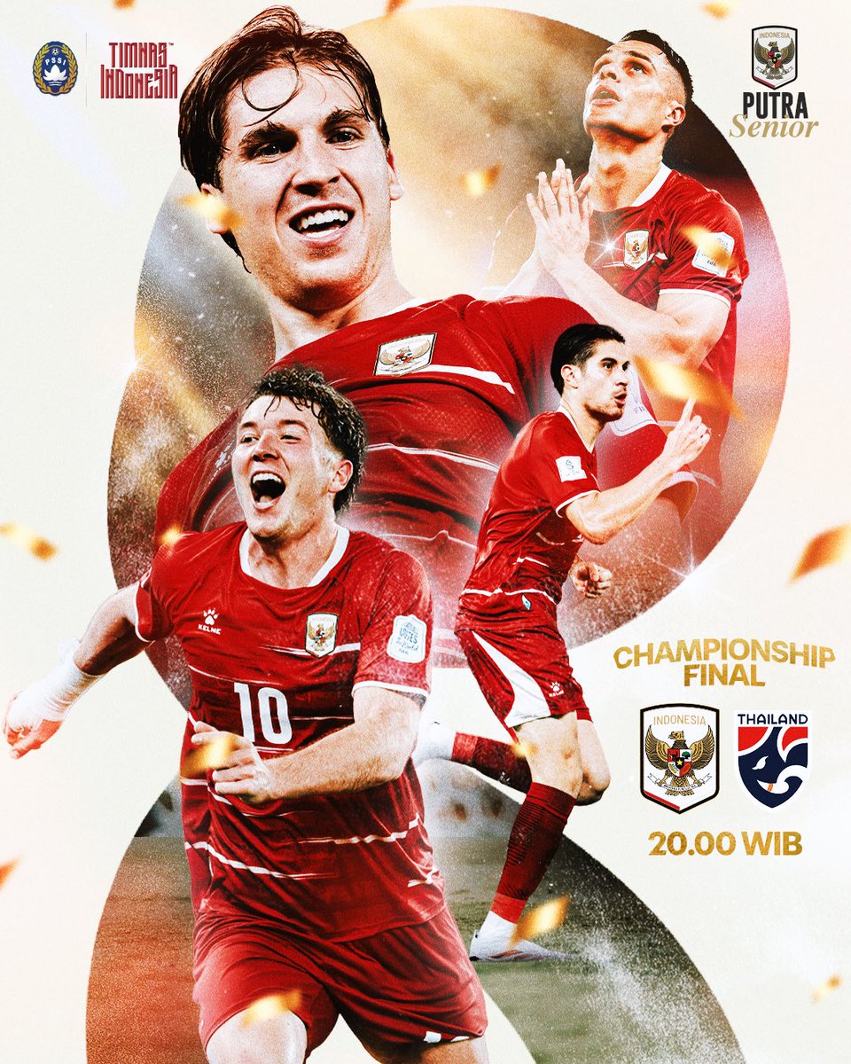 TimnasIndonesia's tweet photo. The journey comes down to this 𝐅𝐈𝐍𝐀𝐋 𝐁𝐀𝐓𝐓𝐋𝐄. ⚔️

🆚 Thailand
🏆 #FIFAASEANCup
⏰ 20.00 WIB | 21.00 WITA | 22.00 WIT
🏟️ Gelora Bung Karno Main Stadium 

‣ #KitaGaruda
‣ #TimnasDay
‣ #BersamaGaruda https://t.co/5fx8hmEhKI