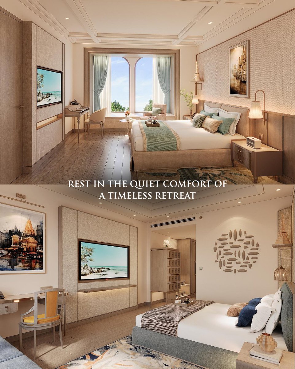 TajGanges's tweet photo. Designed for slow mornings and restful evenings, the rooms at Taj Ganges offer a serene retreat where comfort meets the character of Varanasi.
For reservations, please visit the link in +91 542 666 0001.
#TajGanges #TajHotels #Varanasi #Rooms https://t.co/xyYCziG0nL